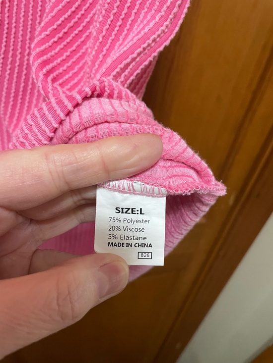 Pink Ribbed Pocket Shirt - Picture 3 of 3